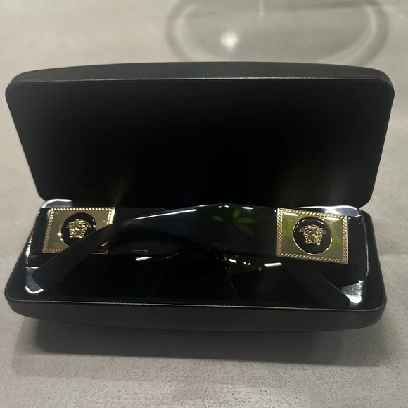 Versace Glossy Black Sunglasses - Picture 2 of 7